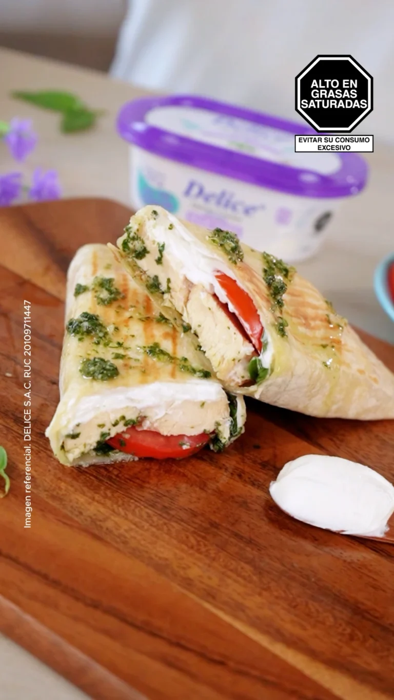 wrap con queso crema ,contenido audivisual gastronomico